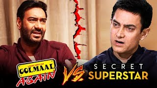 Watch Ajay Devgn & Aamir Khan's HUGE FIGHT At Box Office - Golmaal Vs Secret Superstar Video