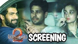 Watch Baahubali 2 Screening | Rana Daggubati, Alia Bhatt, Sidharth Malhotra, Karan Johar Video