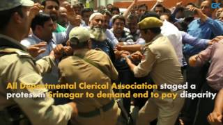 Watch Police foil employees' protest in Srinagar Video