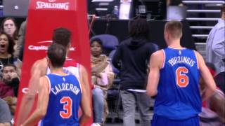 Watch NBA: Bradley Beal Takes it to the Tin on Porzingis Video