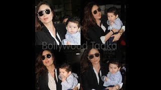 Watch Kareena Kapoor back to Mumbai with cutie Taimur Ali Khan Video