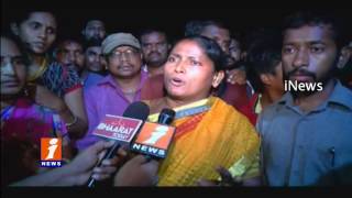 Watch Vijayawada Municipal Commissioner Veerapandiya Attack Street Food Court | Attack Women's | iNews Video