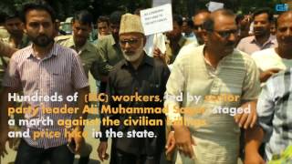 Watch NC marches against killings, price hike in Kashmir capital Video