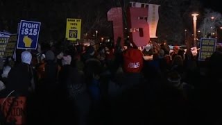 Watch Protesters Gather Around Democratic Debate Venue News Video Video