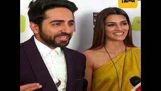 Watch Kriti Sanon, Rajkumar Rao and Ayushmann Khurrana promote film Bareilly Ki Barfi at Jubilee Night Video
