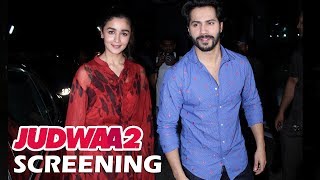 Watch Varun Dhawan And Alia Bhatt At Judwaa 2 Screening Video