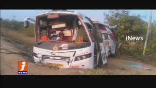 Watch Private Travels Bus Severe Road Accident At Balanagar | 31 Injured | Mahbubnagar | iNews Video