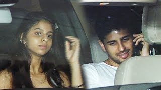 Watch Shahrukh's Daughter Suhana & Sidharth Malhotra SPOTTED At Karan Johar's House Video