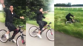 Watch Akshay Kumar WISHES Independence Day And Crashes His Cycle Video
