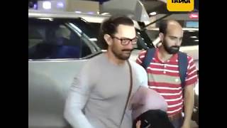Watch Aamir Khan and Zaira Wasim spotted at airport geared up for 'Secret Superstar' promotion Video