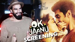 Watch Ranveer Singh At Shraddha-Aditya's OK JAANU Screening Video