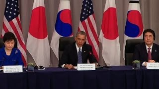 Watch Obama, Guen-Hye, Abe Talk North Korea Sanctions - News Video Video