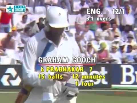 Watch Manoj Prabhakar Beautiful Inswinger Graham Gooch is Clueless - Cricket Classic Video Video
