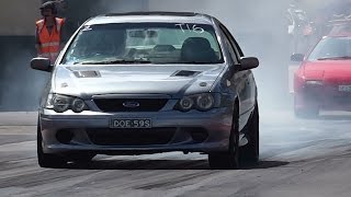Watch DOE59S CMS FORD XR6 TURBO 9.84 @ 142 MPH SYDNEY DRAGWAY Video