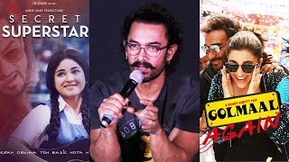 Watch Aamir Khan Reaction On Secret Superstar CLASH With Ajay Devgn's Golmaal Again Video