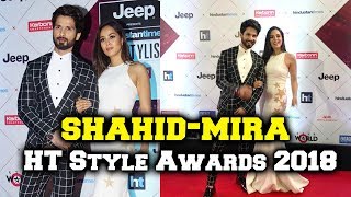 Watch Shahid Kapoor And Mira Rajput At HT Style Awards 2018 Red Carpet Video