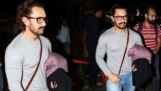 Watch Aamir Khan SPOTTED At Mumbai Airport - Leaves For Secret Superstar Promotion Video