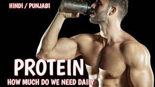 Watch How much PROTEIN do we need DAILY? (Hindi / Punjabi) Video