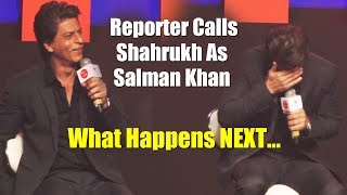 Watch Reporter Calls Shahrukh As Salman By Mistake - What Happens Next.. Video