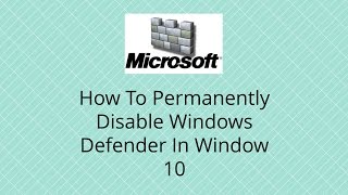 Watch (Hindi) How To Permanently Disable Windows Defender In Window 10 #Manav Video