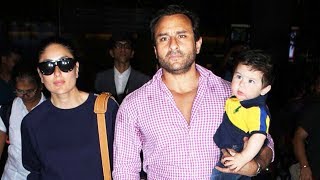 Watch Kareena, Saif & Taimur RETURNS From Switzerland Holidays Video