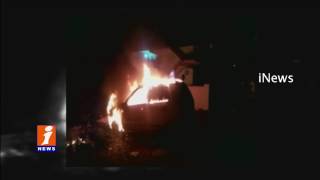 Watch Fire Accident In Parking Car At AS Rao Nagar | Hyderabad | iNews Video