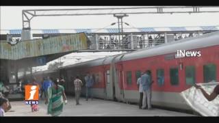 Watch All Trains Stops At Peddapalli Railway Station Due To Technical Problem | iNews Video