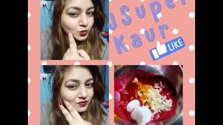 Watch HOMEMADE AFFORDABLE Face pack for WINTER Pink Glow | DIY | Glowing skin in 5 minutes | JSuper Kaur Video