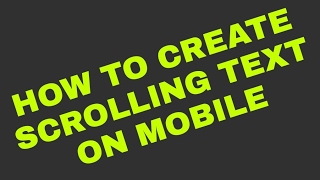 Watch How to add scrolling text to video Video