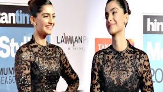 Watch Sonam Kapoor Hot In Sheer Dress At HT Most Stylish Awards 2016 Video