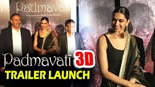 Watch Deepika Padukone GRAND ENTRY At Padmavati 3D Trailer Launch Video