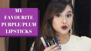 Watch MY FAVOURITE PURPLE/PLUMS LIPSTICKS Video