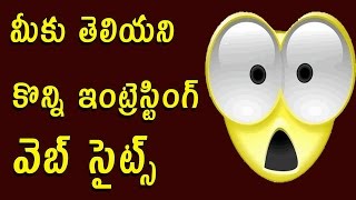 Watch Cool and Interesting Websites to Visit When You feel Bore Telugu Tech Tuts Video