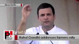 Watch At 'Kisaan Mazdoor Samman' rally in Delhi, Rahul Gandhi slams Centre, PM Modi Politics Video Video