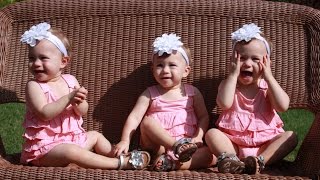 Watch Funny Triplet Babies Laughing Compilation Video