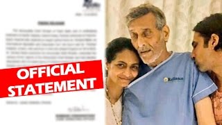 Watch Vinod Khanna Passed Away Due To Advanced Bladder Carcinoma - OFFICIAL STATEMENT From Hospital Video