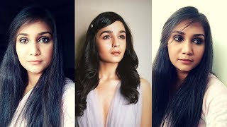 Watch Alia Bhatt Jio Filmfare Inspired Makeup Look | Brown Smokey Eyes For Beginners -Step By Step Makeup Video