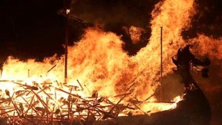 Watch Hundreds attend Viking fire festival Video