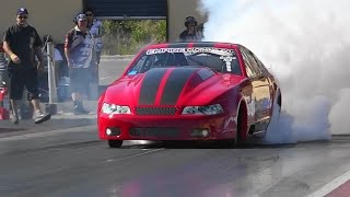 Watch MORAN MOTORSPORTS SCF RACE CARS TWIN TURBO MUSTANG TESTING AT SYDNEY DRAGWAY Video