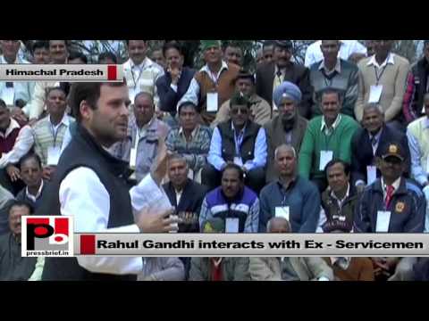 Watch Rahul Gandhi interacts with Ex-servicemen in Tanda, Himachal Pradesh Video