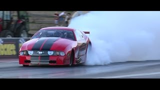 Watch GAS RACING TWIN TURBO V8 MUSTANG 6.13 @ 248 MPH SYDNEY DRAGWAY Video
