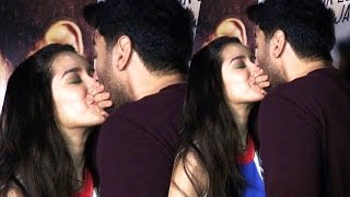 Watch Shraddha Kapoor KISSES Aditya Roy Kapur In Public At Ok Jaanu Promotion Video