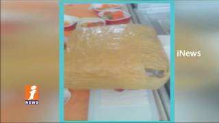 Watch Drug Caught in Air Indian Flight Food Trolley at Delhi Airport | iNews Video