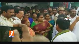 Watch Peethala Sujatha Aginest Venugopala Swamy Temple Illegal Kabza Demolished In Jangareddy Gudem| iNews Video