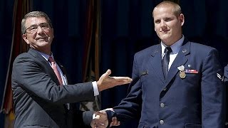 Watch Video emerges of France train hero Spencer Stone stabbing Video