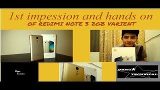 Watch {HINDI} 1ST IMPRESSION AND HANDS ON OF REDIMI NOTE 3 BY DHRUV TECH THE TECHNICAL STAR Video