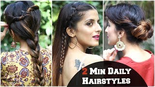 Watch 3 SIMPLE Hairstyles For Everyday For School, College, Work/ Kareena Kapoor/ Quick & Easy Video