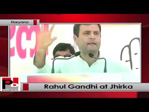 Watch Rahul Gandhi addresses Congress rally at Jhirka, Haryana Video