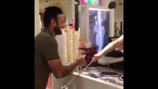 Watch Watch Ice cream man plays the ice cream game with Irfan Pathan Video