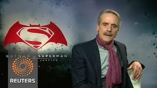 Watch Jeremy Irons talks justice while promoting 'Batman v Superman' News Video Video